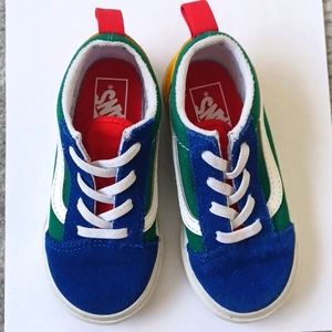 Toddler Old Skool Elastic Lace Vans Yacht Club Shoe | Size 8.5